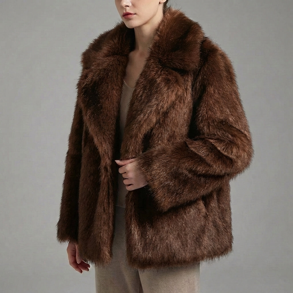 Oversized Dames Winterjas met Gradient Design