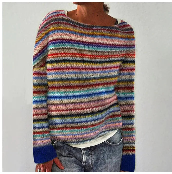Retro Sweater met Comfortabele Pasvorm en Stijlvol Design