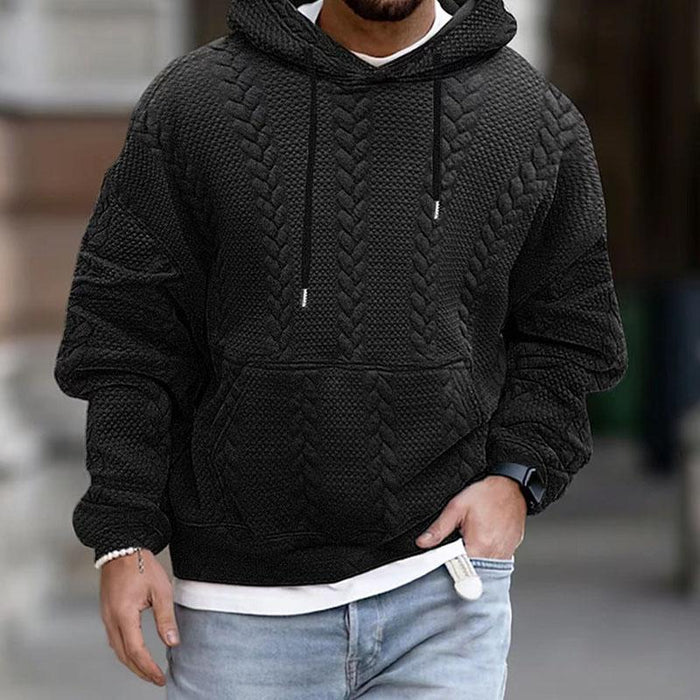 Gebreide herenhoodie – Comfortabele trui met modern patroon