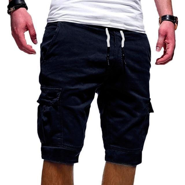 Heren Cargo Shorts met Elastische Tailleband en Zakken
