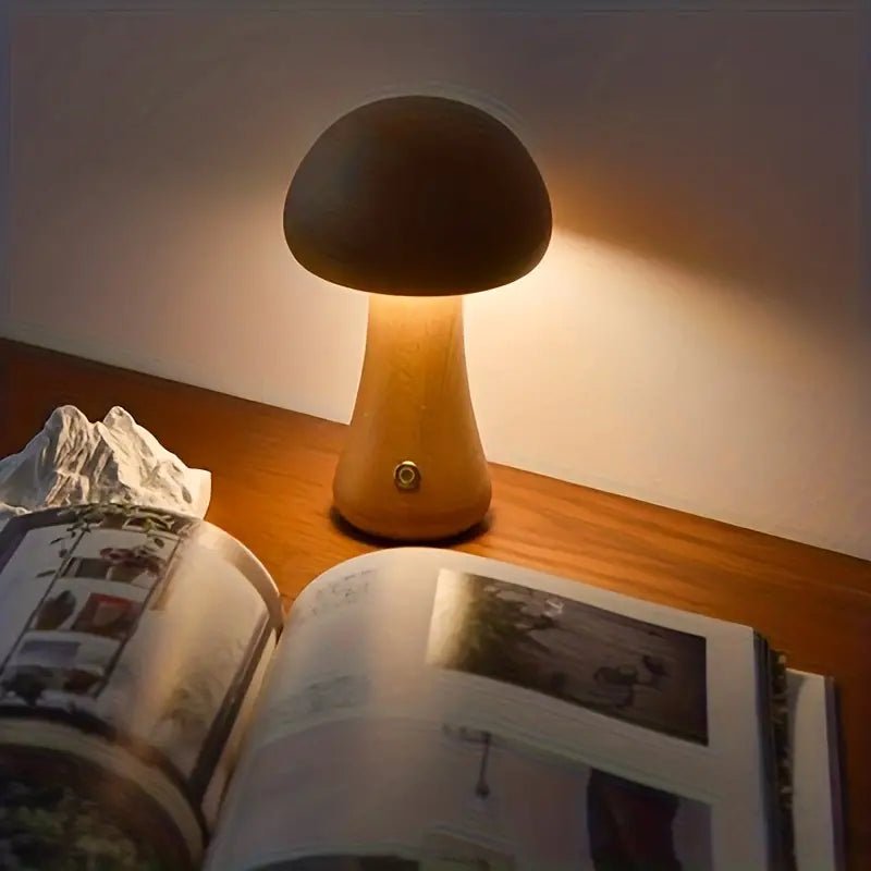 Retro Paddenstoel Tafellamp met Zacht Diffuus Licht
