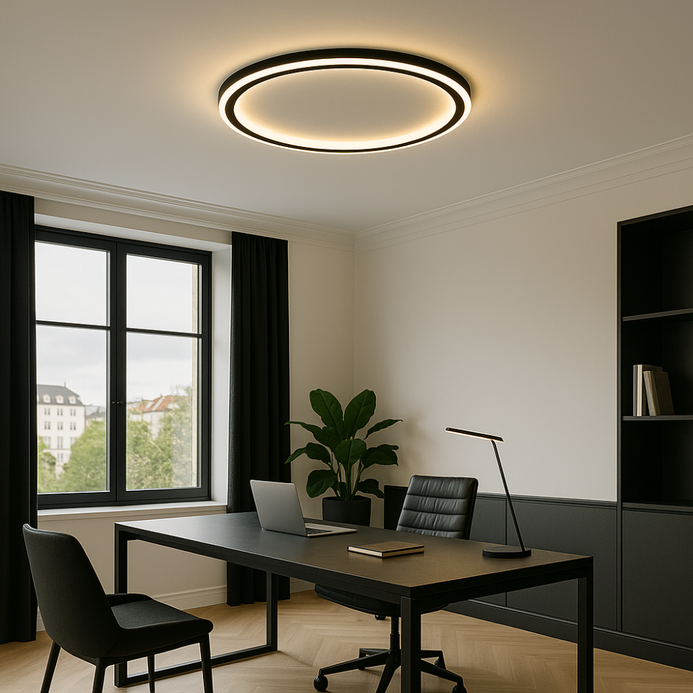 Moderne Scandinavische LED Plafondlamp - Dimbaar, Energiezuinig en Stijlvol voor Woonkamer, Eetkamer en Hal