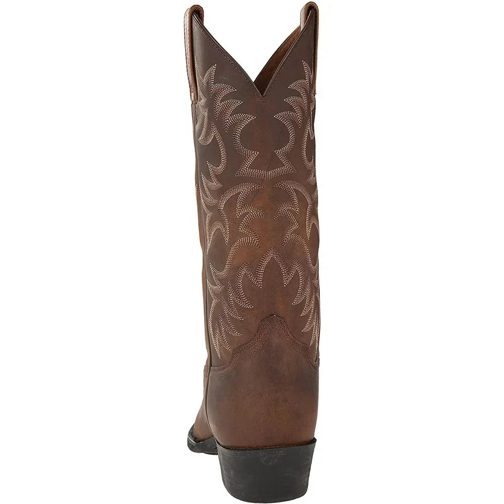 Geborduurde Leren Cowboylaarzen voor Mannen - Stijlvol en Comfortabel