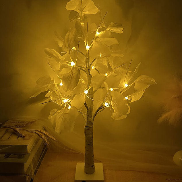 LED Ginkgo boom tafellamp 60cm decoratie wit geel modern batterijverlichting geïntegreerde LED