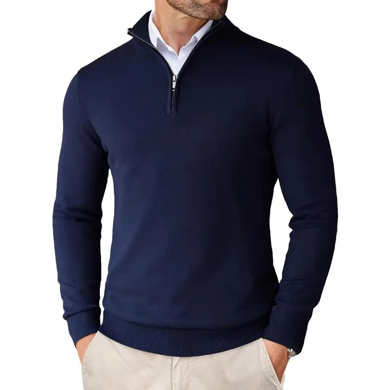 Herentrui met halve rits – Klassieke pullover met moderne pasvorm
