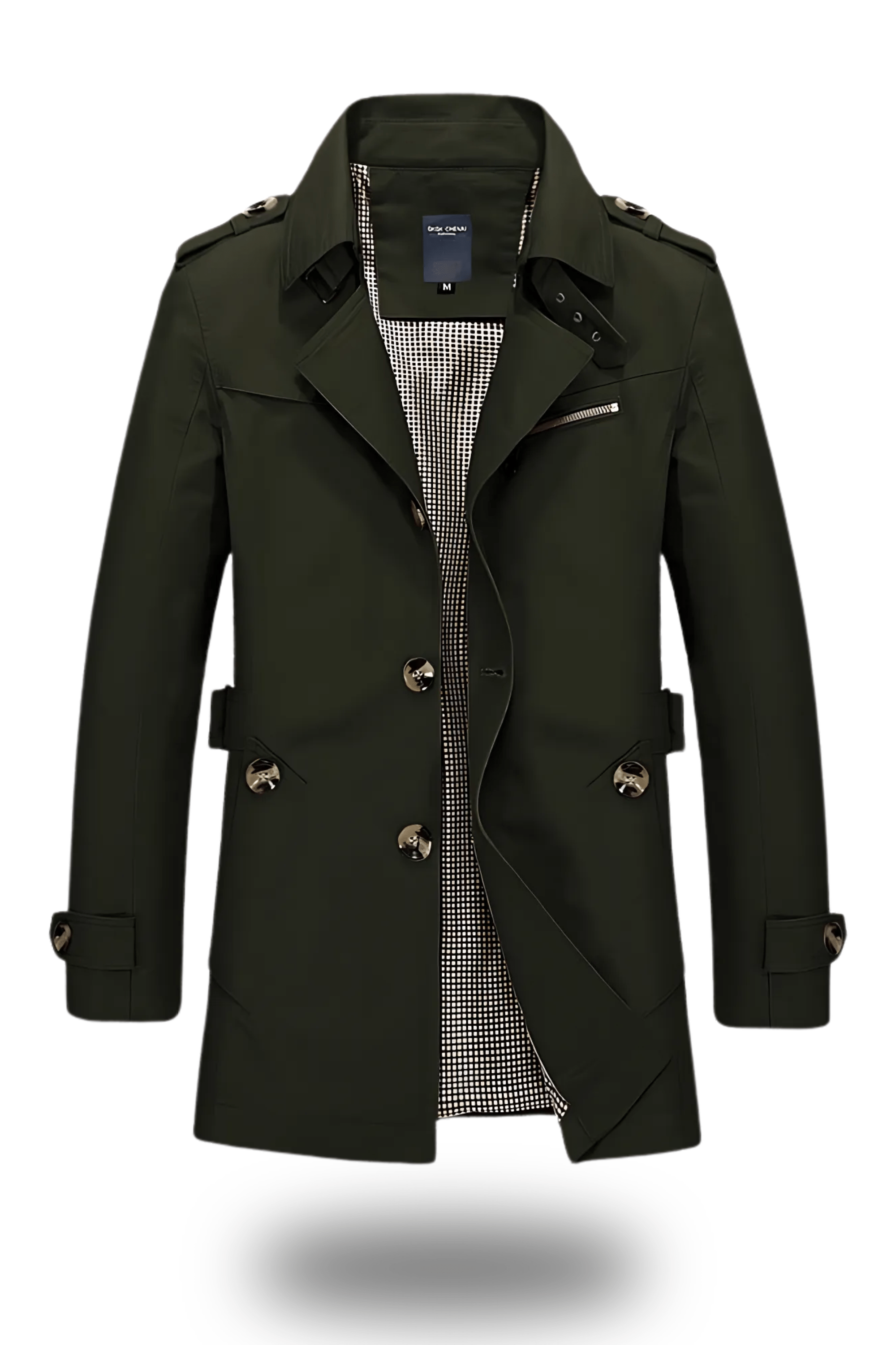 Trenchcoat met Omgeslagen Kraag en Klassieke Elegantie