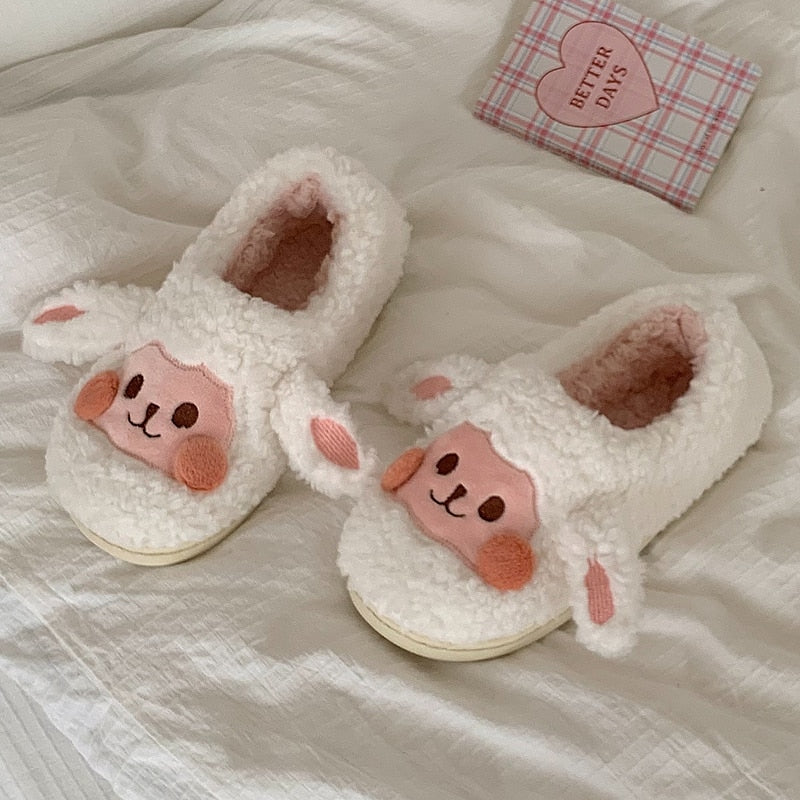 Fluffy Dierenpantoffels – Warme Sloffen met Antislip Zool