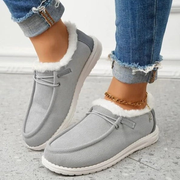 Dames Winter Sneakers – Warme Comfortschoenen met Bontvoering