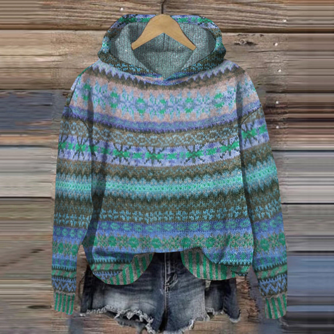 Dames Noorse Hoodie Trui voor Winter Warmte
