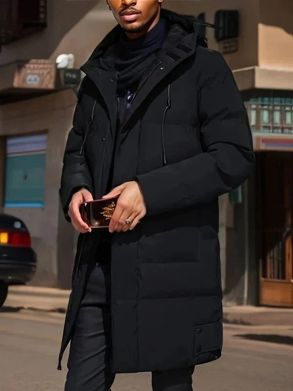 Elegante Lange Herenjas - Warm en Stijlvol Winterjack