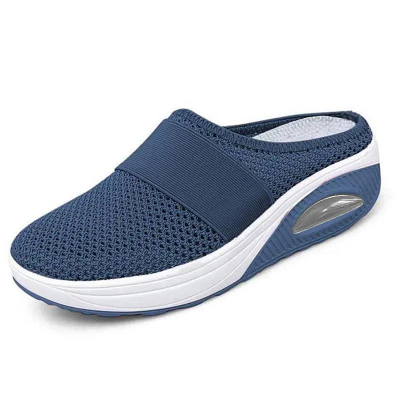 Comfortabele Dames Sneakers met Mesh Bovenwerk en Instapmodel