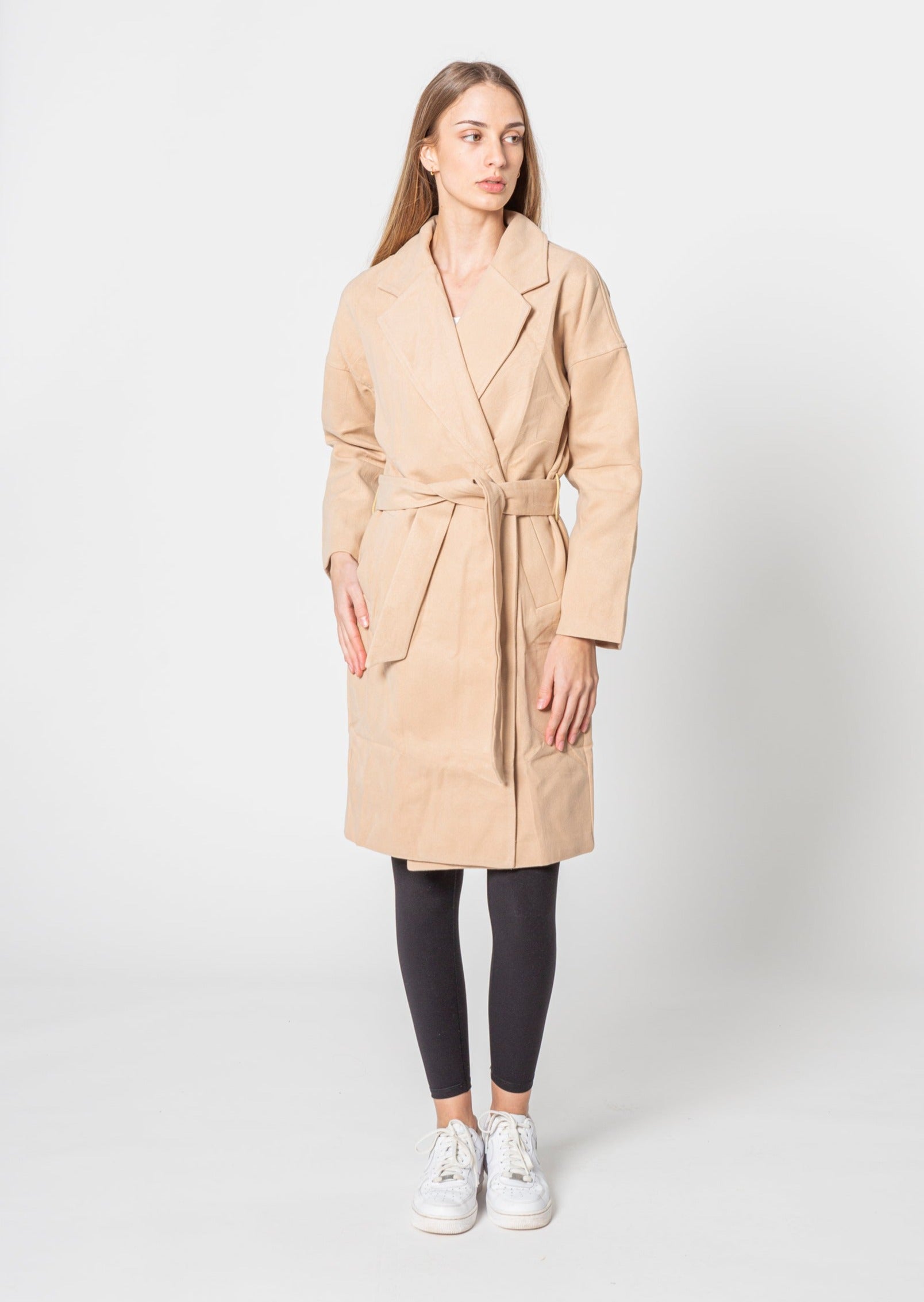 Trenchcoat in Perzikkleur - Laatste Kans!-mezamstore.nl