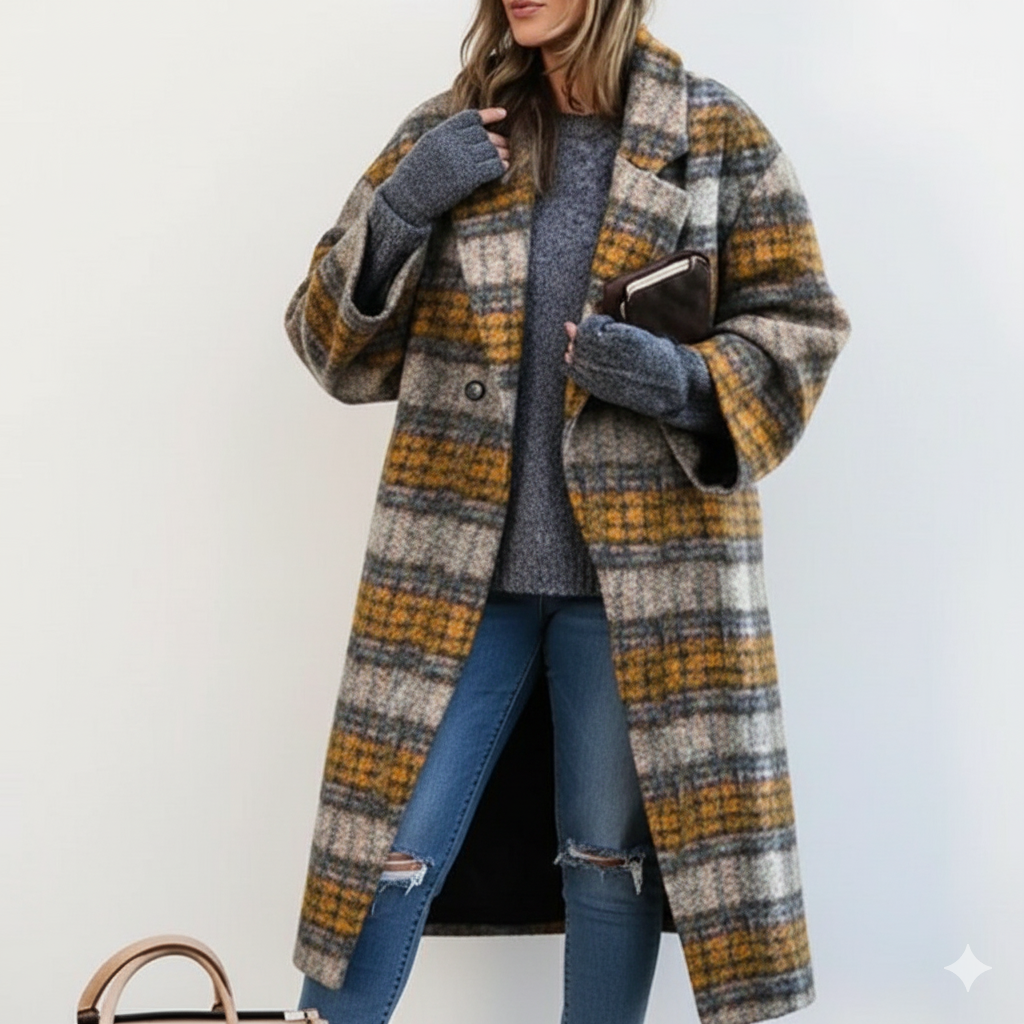 Lange Dames Wintermantel – Warme Oversized Jas in Diverse Prints