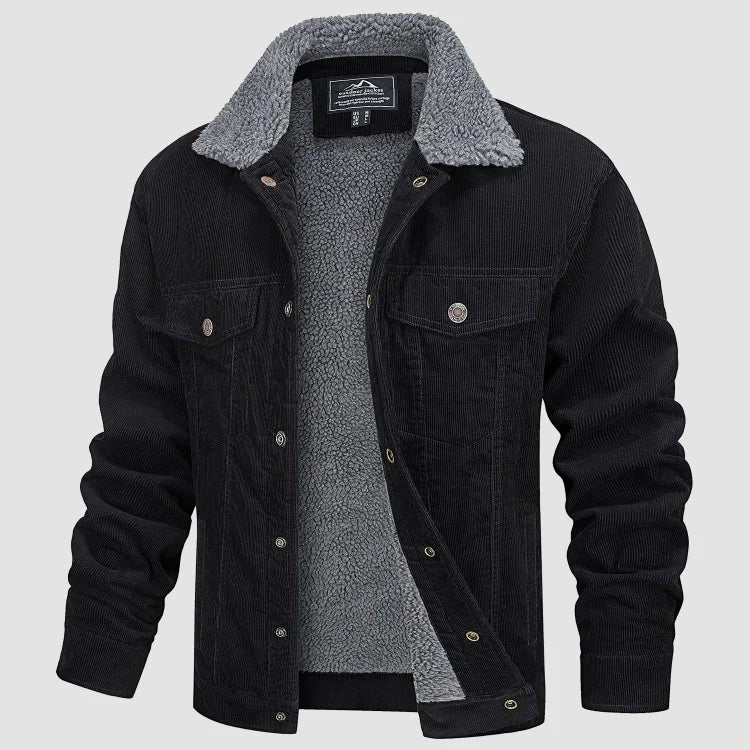 Moderne Stijlvolle Corduroy Jas voor Heren