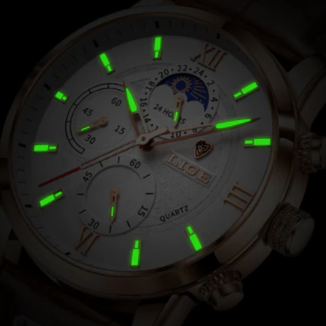 Luxe Waterdicht Horloge met Kwartsbeweging