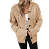 Dames Gebreide Warme Vest Met Knopen