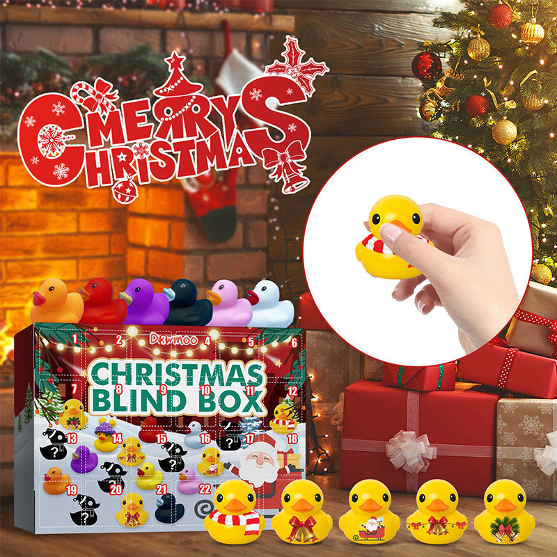 Kerst Blind Box met Mini Badeendjes – Speelset voor Bad & Cadeau