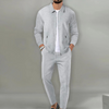 Stijlvolle Heren Set met Wafeltextuur en Comfort Fit