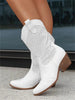 Ademend Comfortabele Cowboylaarzen met Ritsdetailing