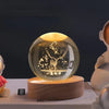 Lichtgevende Bol met 3D Planeten Gravure