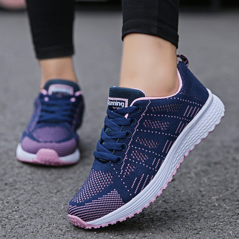 Lichte en Ademend Dames Sneakers met Stabiliteit