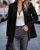 Dames Blazer – Tailored Fit – Herringbone Textuur – Kraagloos Design
