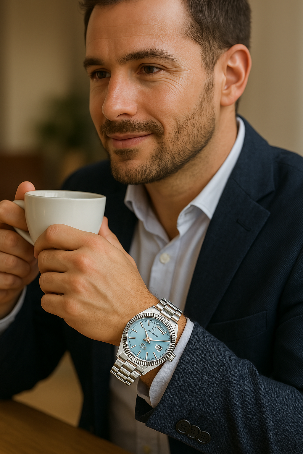 Luxe Heren Automatisch Horloge – Zelfopwindend Roestvrij Staal met Kalenderfunctie