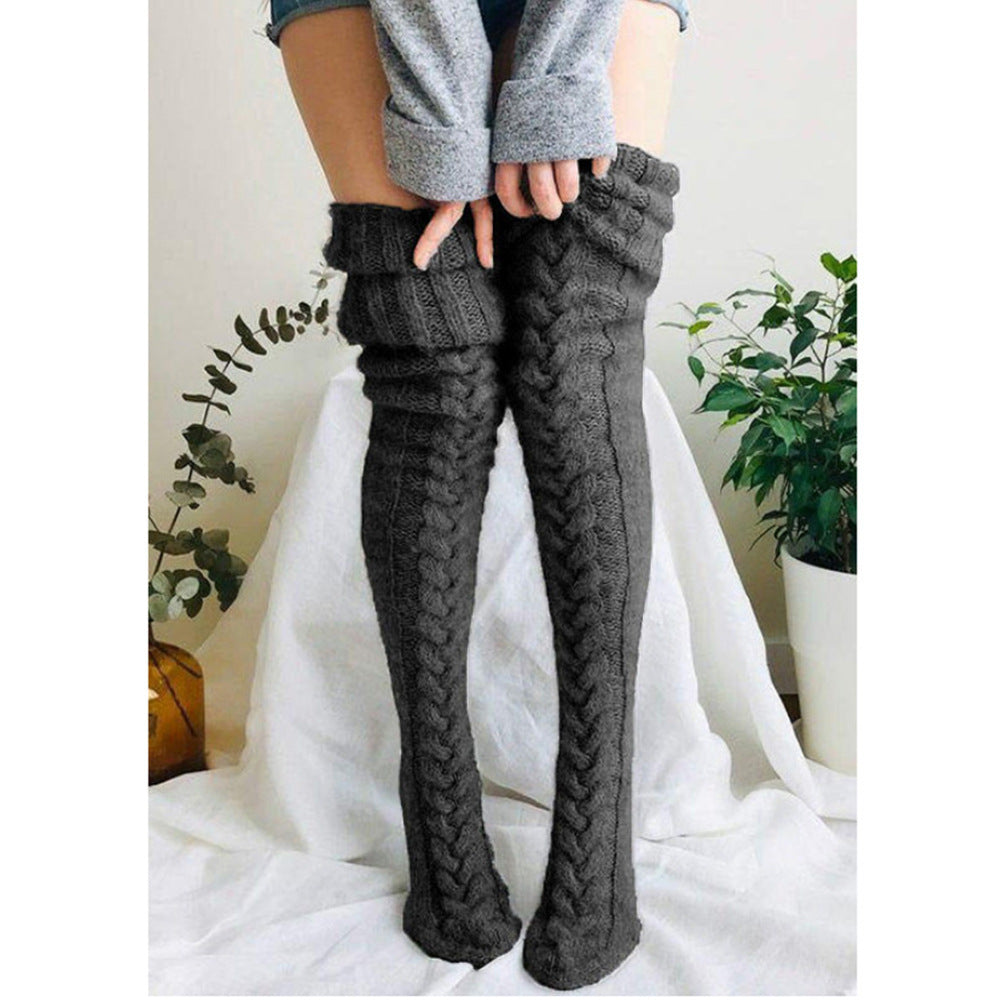 Gebreide Overknee Dames Sokken – Warme & Comfortabele Kniekousen