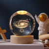 Lichtgevende Bol met 3D Planeten Gravure