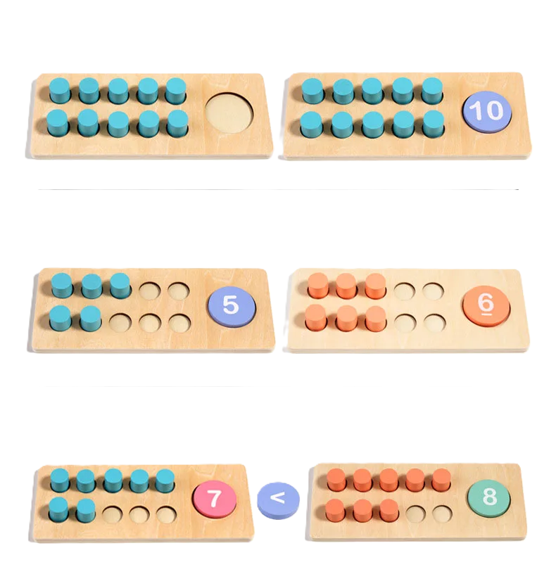 Kleurrijk Houten Puzzle voor Kleuters: Wiskunde en Kleuren-mezamstore.nl