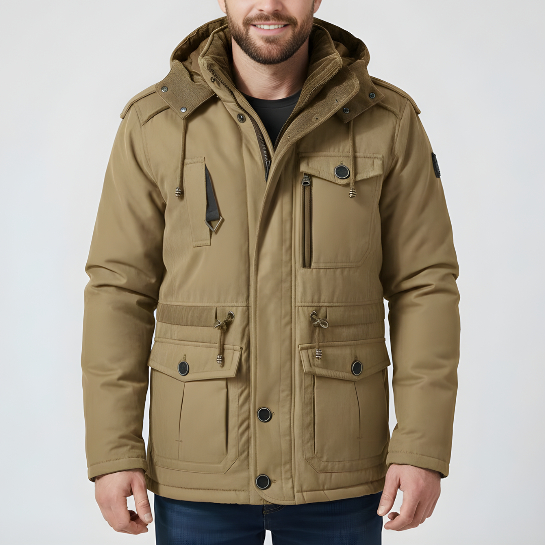 Heren Winterjas met Capuchon – Warm & Functioneel