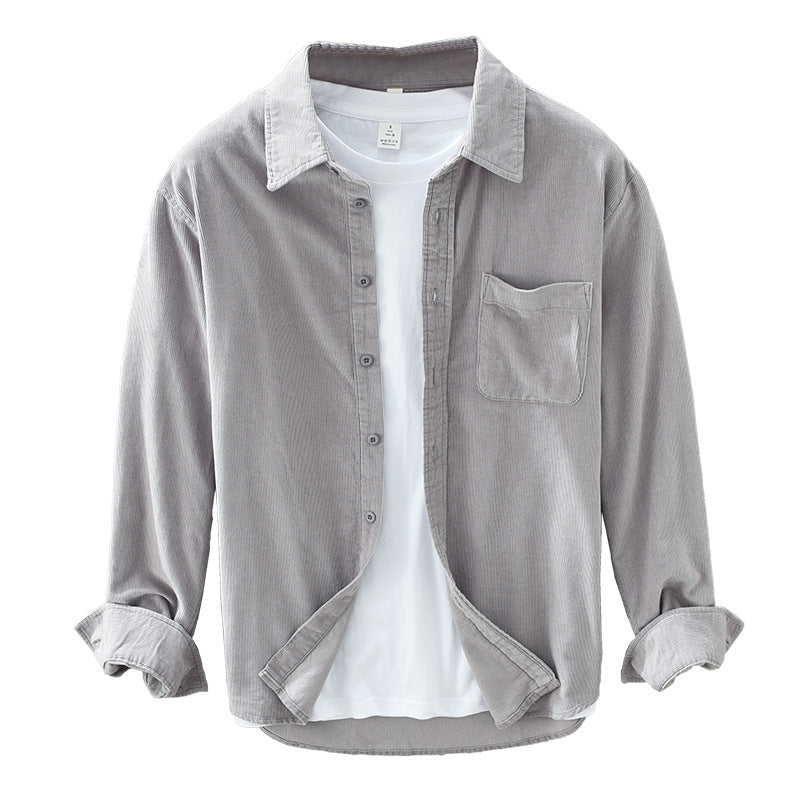 Retro Corduroy Overhemd voor Heren - Tijdloze Elegantie