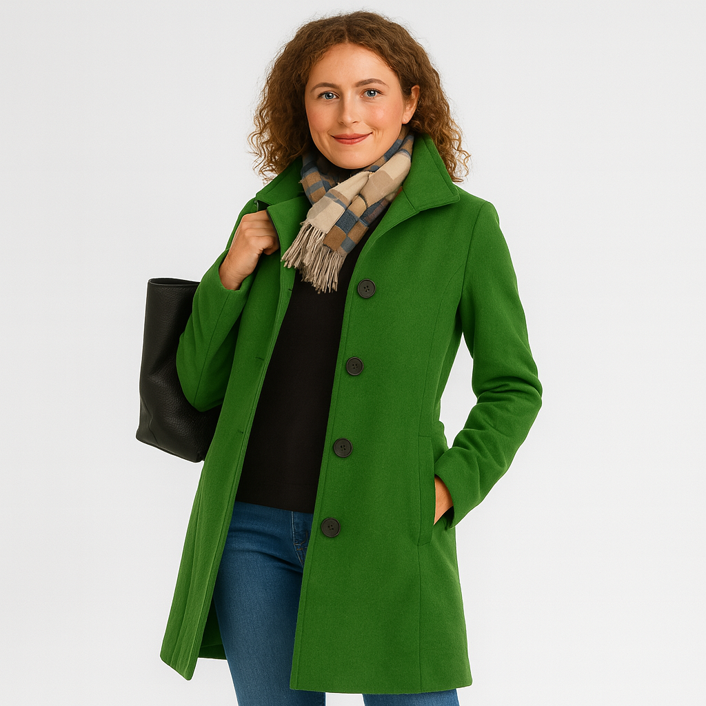 Dames Lange Jas – Klassiek, Elegant & Comfortabel Ontwerp