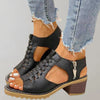 Orthopedische Leren Dames Sandalen met Verstelbare Bandjes