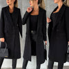 Elegante dames herfstjas met dubbele knoopsluiting en wollenmix