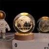 Lichtgevende Bol met 3D Planeten Gravure