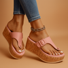 Comfortabele dames sandalen met verhoogde platformzool