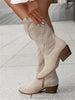 Ademend Comfortabele Cowboylaarzen met Ritsdetailing