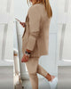 Tweedelig Damespak – Blazer en Broek met Elastische Taille