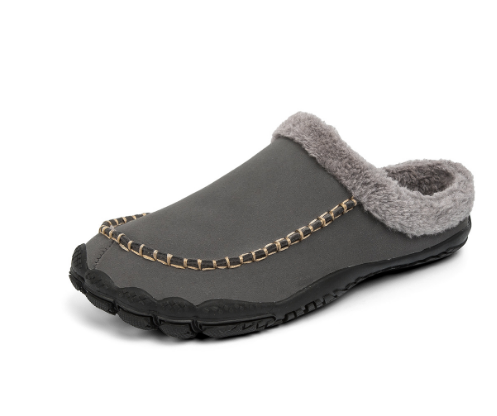 Warme heren pantoffels met pluche voering en antislip zool