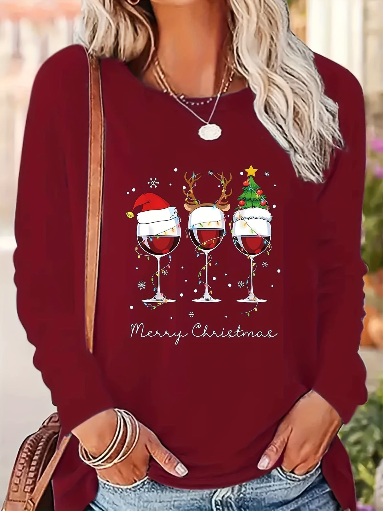 Dames Kerst Sweater – Comfortabele Trui met Feestelijke Print