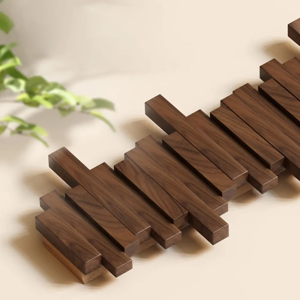 Kapstok met Magnetische Klapbare Haken en Houten Opties