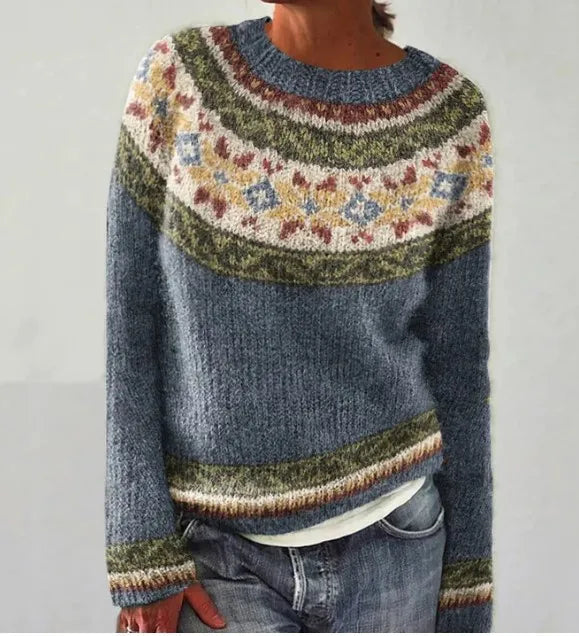 Retro Sweater met Comfortabele Pasvorm en Stijlvol Design