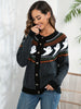 Halloween Strickjacke met Geistermotief - Comfortabel en Stijlvol-mezamstore.nl