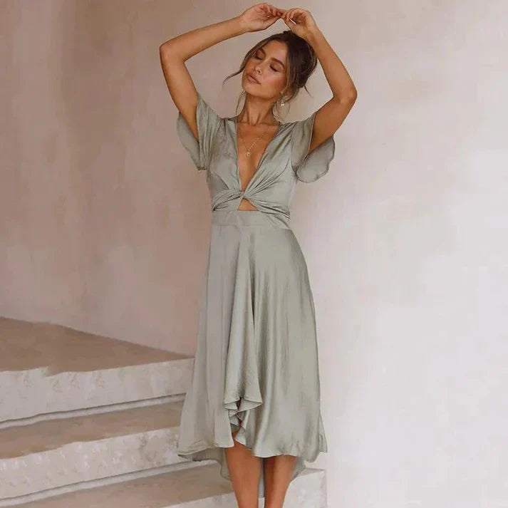 Zomerjurk Vintage Romantisch Luchtig Regular Fit Dames Casual