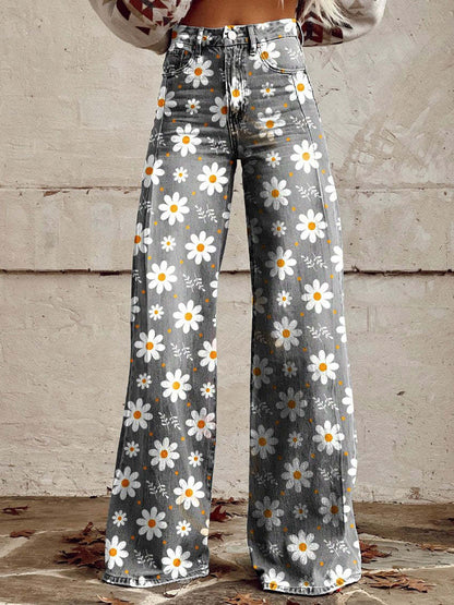 ColorVibe - Kleurrijke Vintage Broek voor Dames-mezamstore.nl