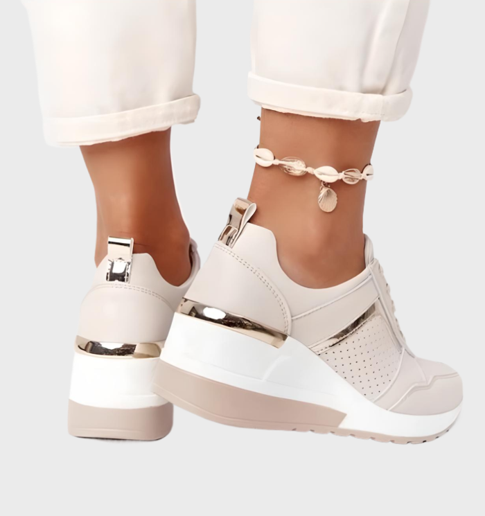 SkyLift Sneakers - Lichtgewicht, Ademende Sneakers met Sleehak voor Dames