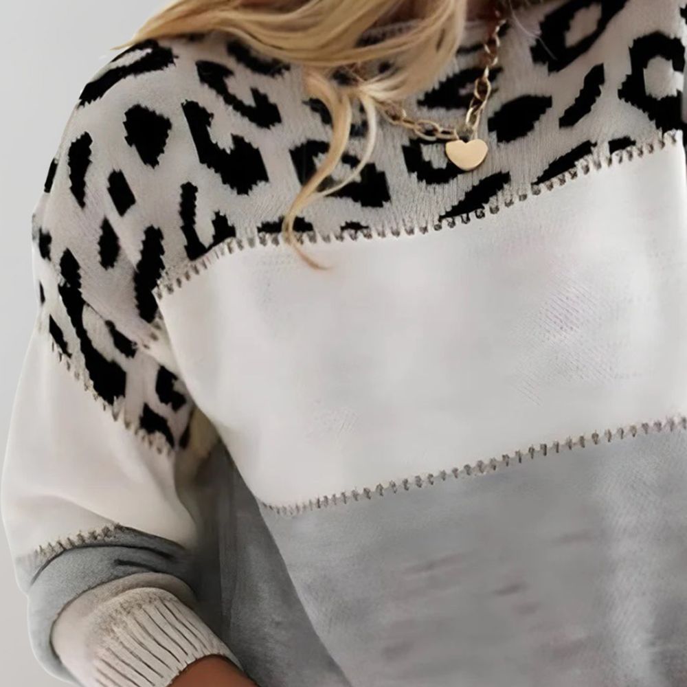 WildWarm - Warme en Trendy Dames Trui met Panterprint-mezamstore.nl
