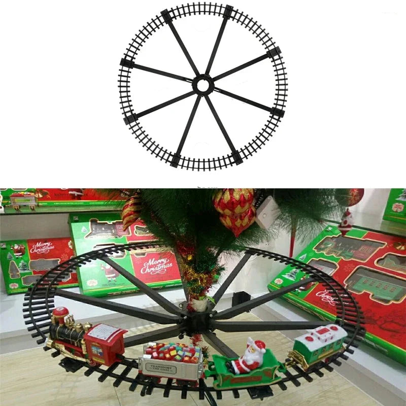 FestiTrain - Batterijgevoede Kersttreinset – Met Licht en Geluid voor Kinderen en Feestdecoratie-mezamstore.nl