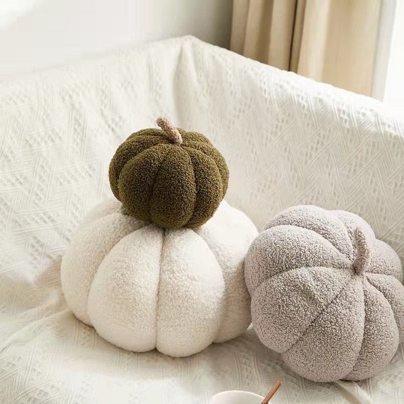 CozyPumpkin Pluche Kussen – Zacht Decoratief Pompoen Kussen voor Herfst en Halloween-mezamstore.nl